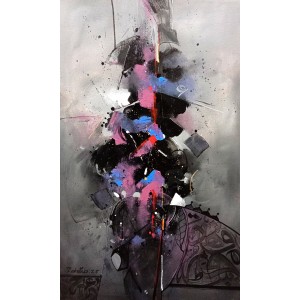 Zohaib Rind, 18 x 30 Inch, Acrylic on Canvas, Abstract Painting, AC-ZR-325